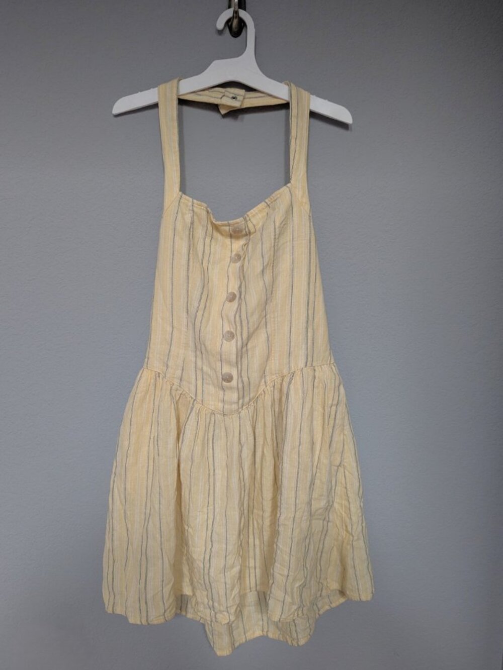 NWT Universal Thread Women's S Sleeveless Pullover Mini Sundress Yellow Striped